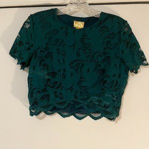 H&M Medium Forest Green Crop